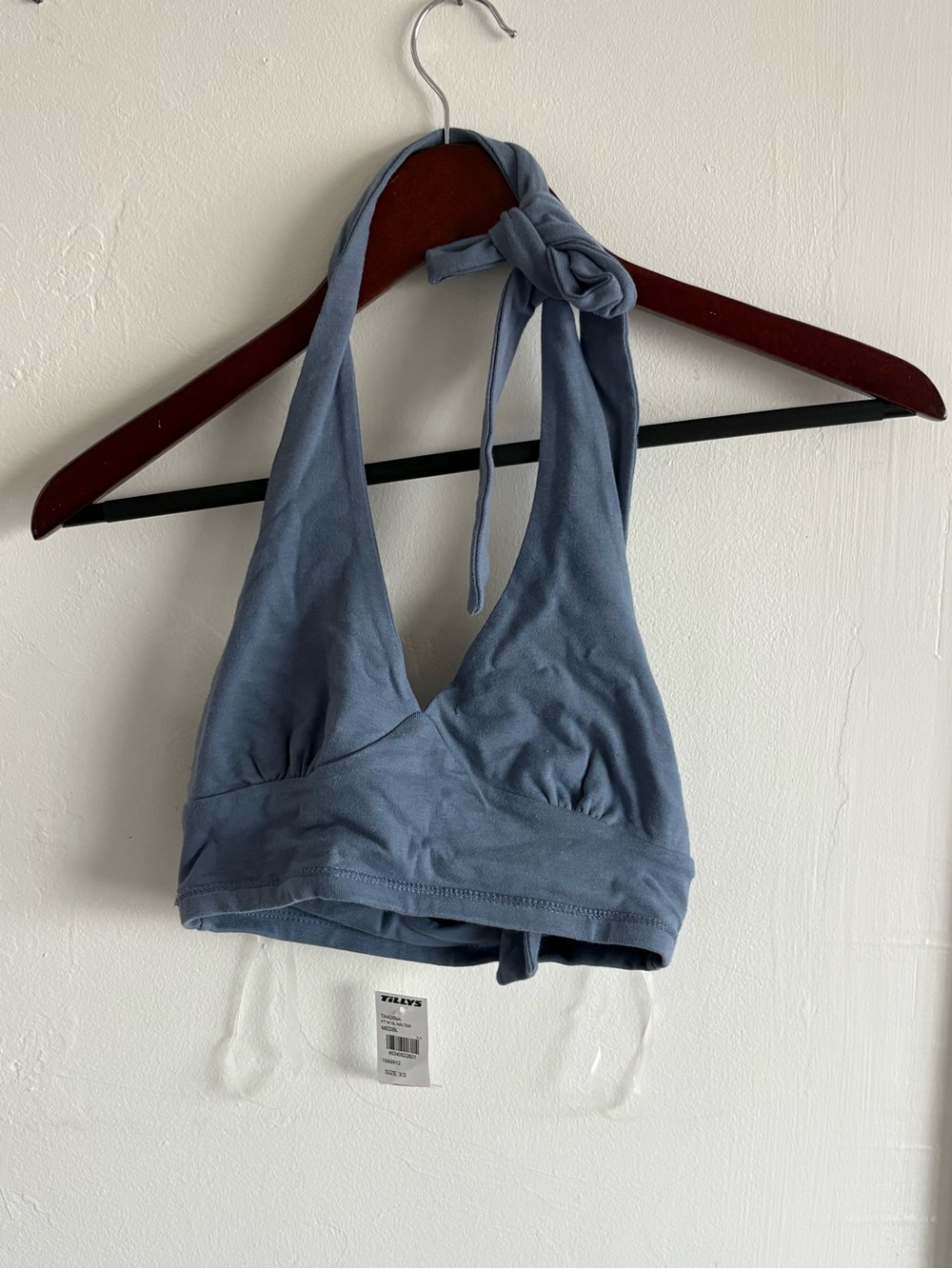 Tilly's Dusty Blue Halter Bralette